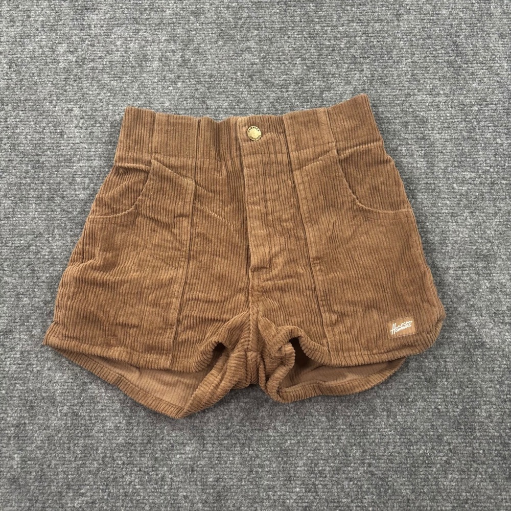 Hammies Corduroy Shorts 24 Brown Retro High Waisted Womens